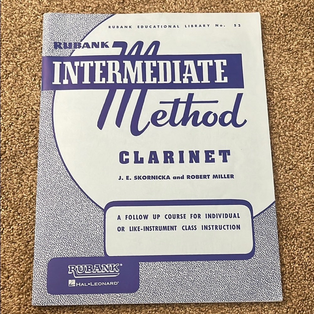 Rubank Edicational Library Intermediate Method Clarinet Book